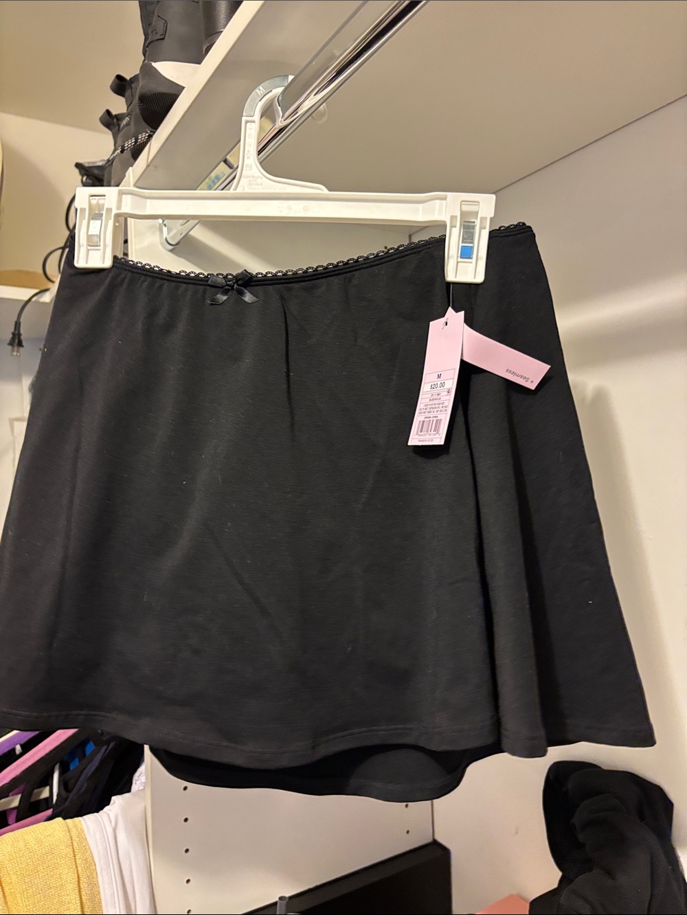 wild fable Black Circle Skirt with Bow Detail